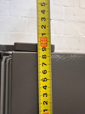 Hisense Bottom-Mount Fridge-Freezer in Grey — Working with Visible Surface Dents and Scuffs – height measurement