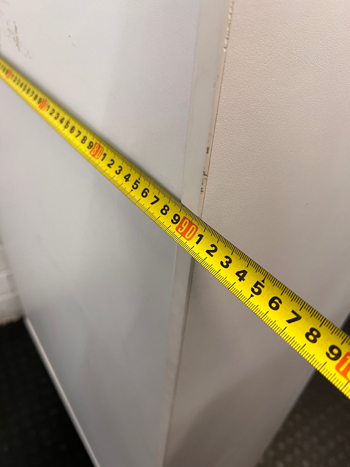 Classic White 4-Tier Bookshelf – depth measurement