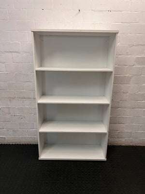 Classic White 4-Tier Bookshelf – top view