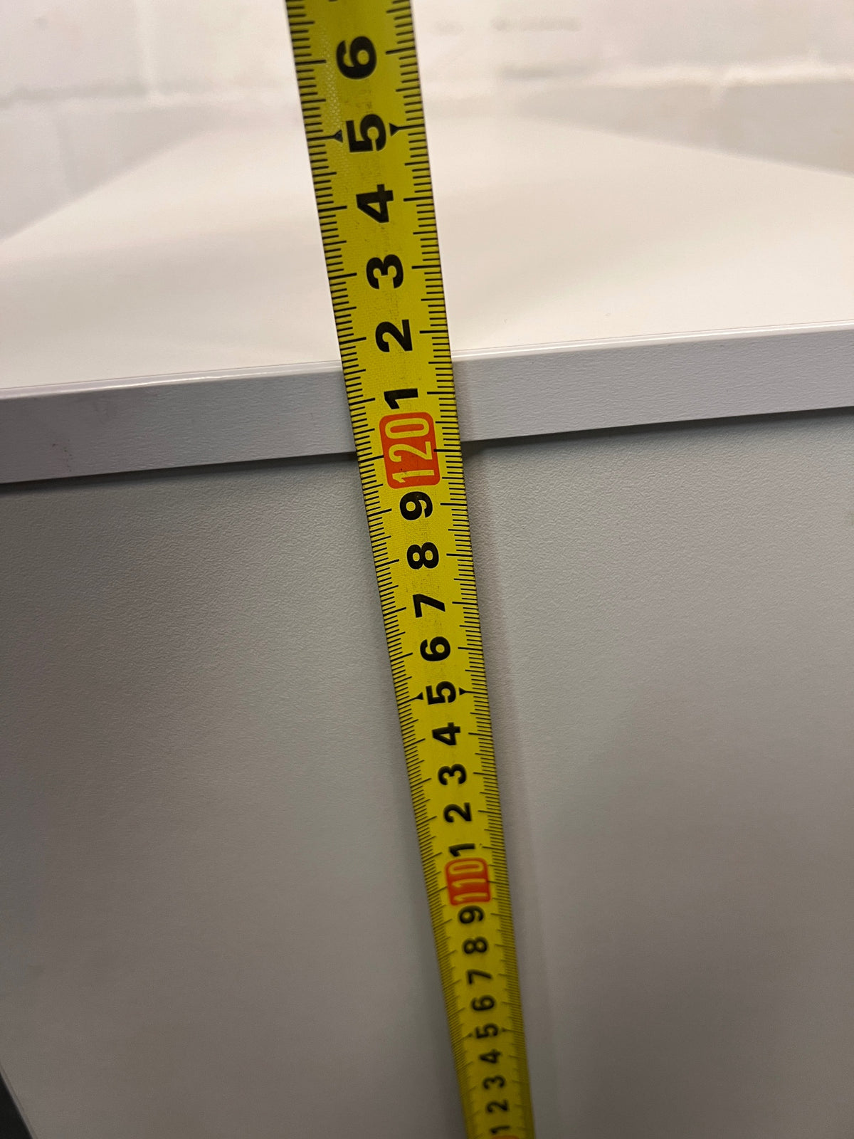 Grey Two-Door Lockable Office Cupboard – height measurement