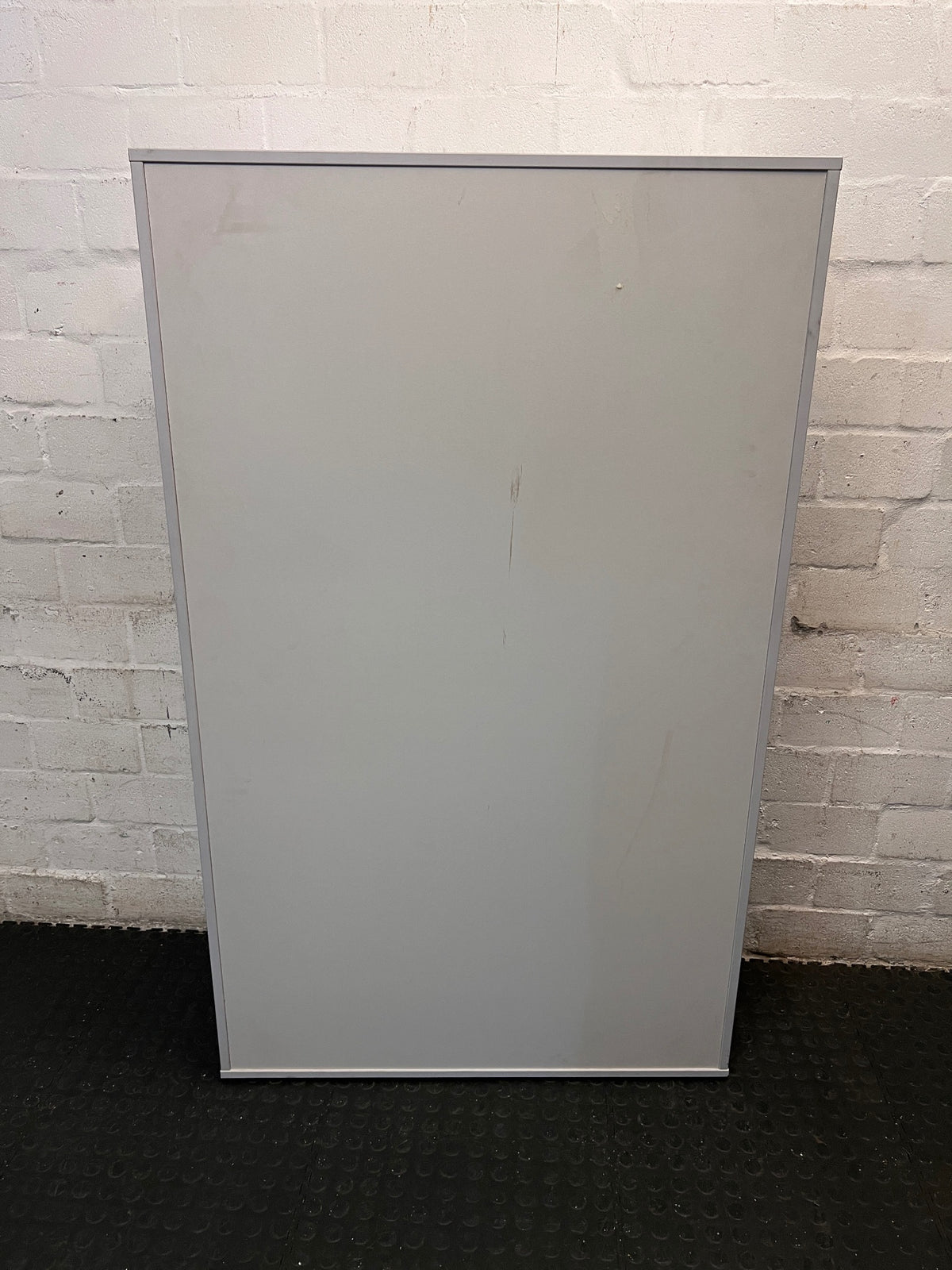 Tall Grey Two-Door Storage Wardrobe – back view