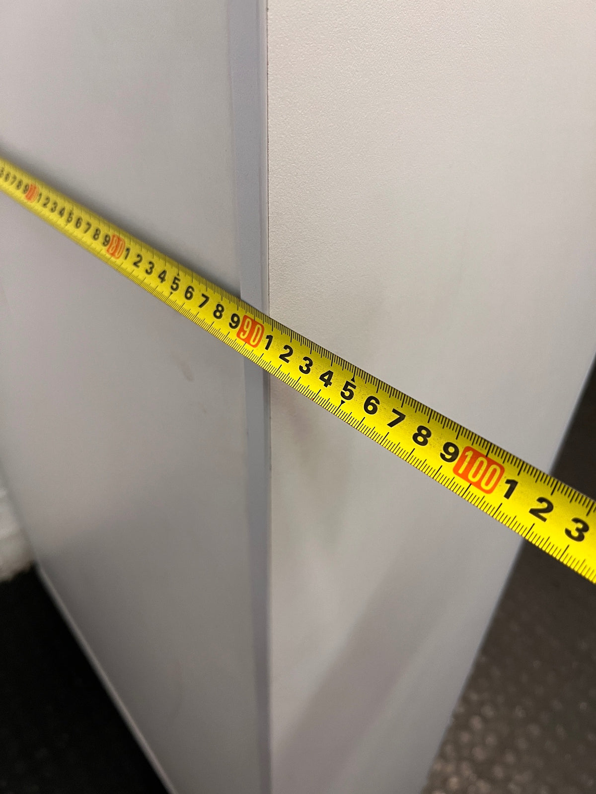 Tall Grey Two-Door Storage Wardrobe – depth measurement