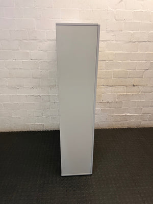Tall Grey Two-Door Storage Wardrobe – top view