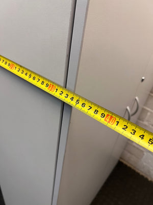 Tall Grey Two-Door Storage Wardrobe – width measurement