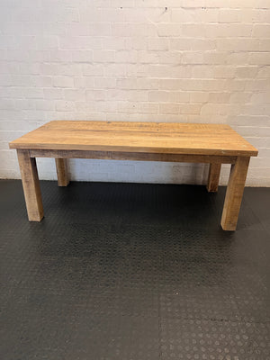 Rustic Chunky Wooden Dining Table – main front view