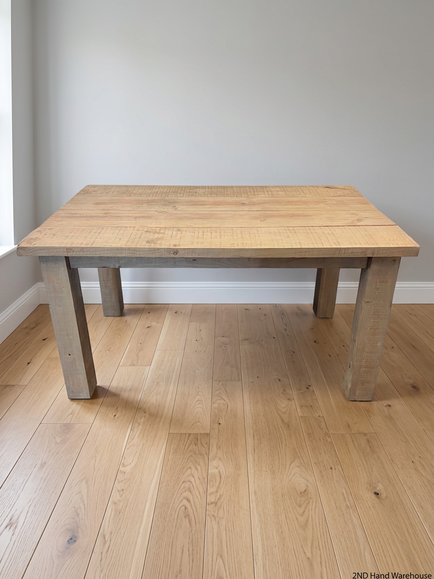 Rustic Timber Dining Table with Chunky Legs