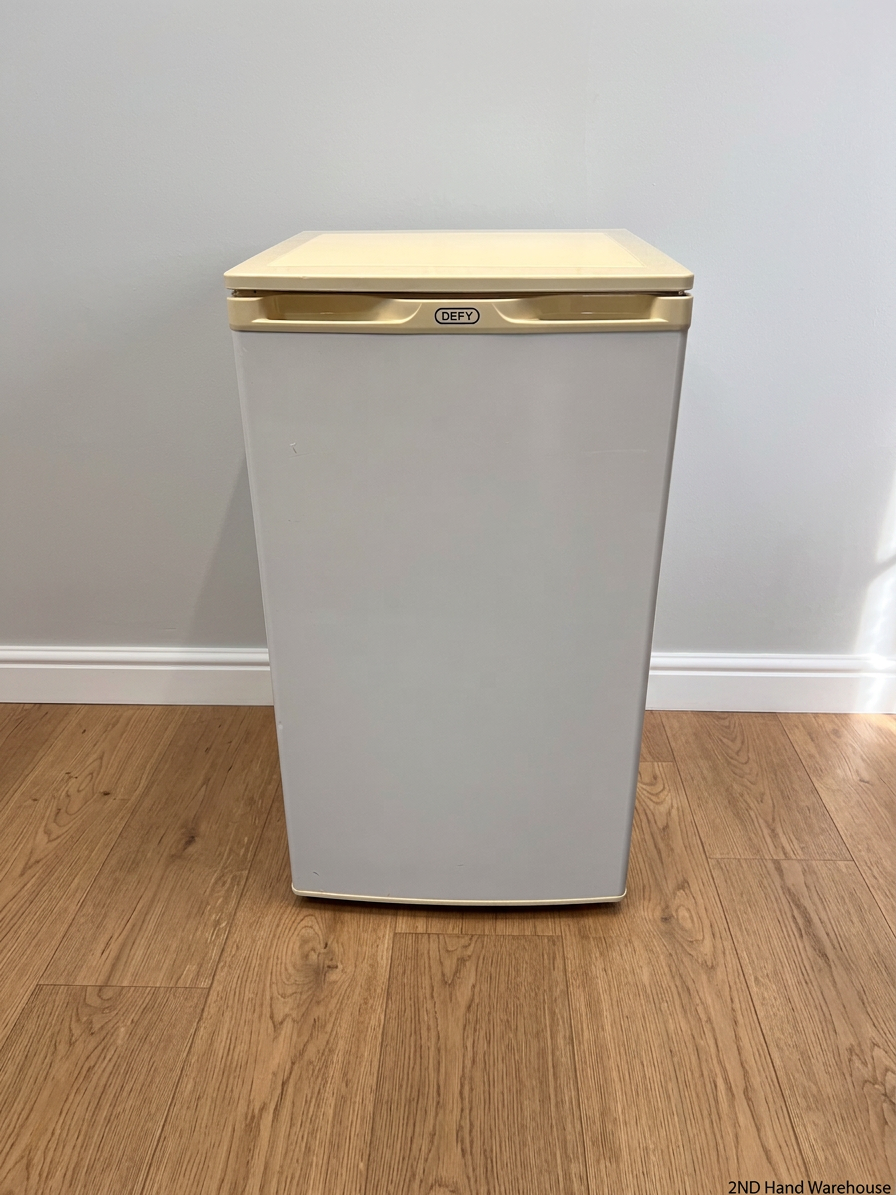 Defy White Compact Bar Fridge — Good Working Order – styled product image