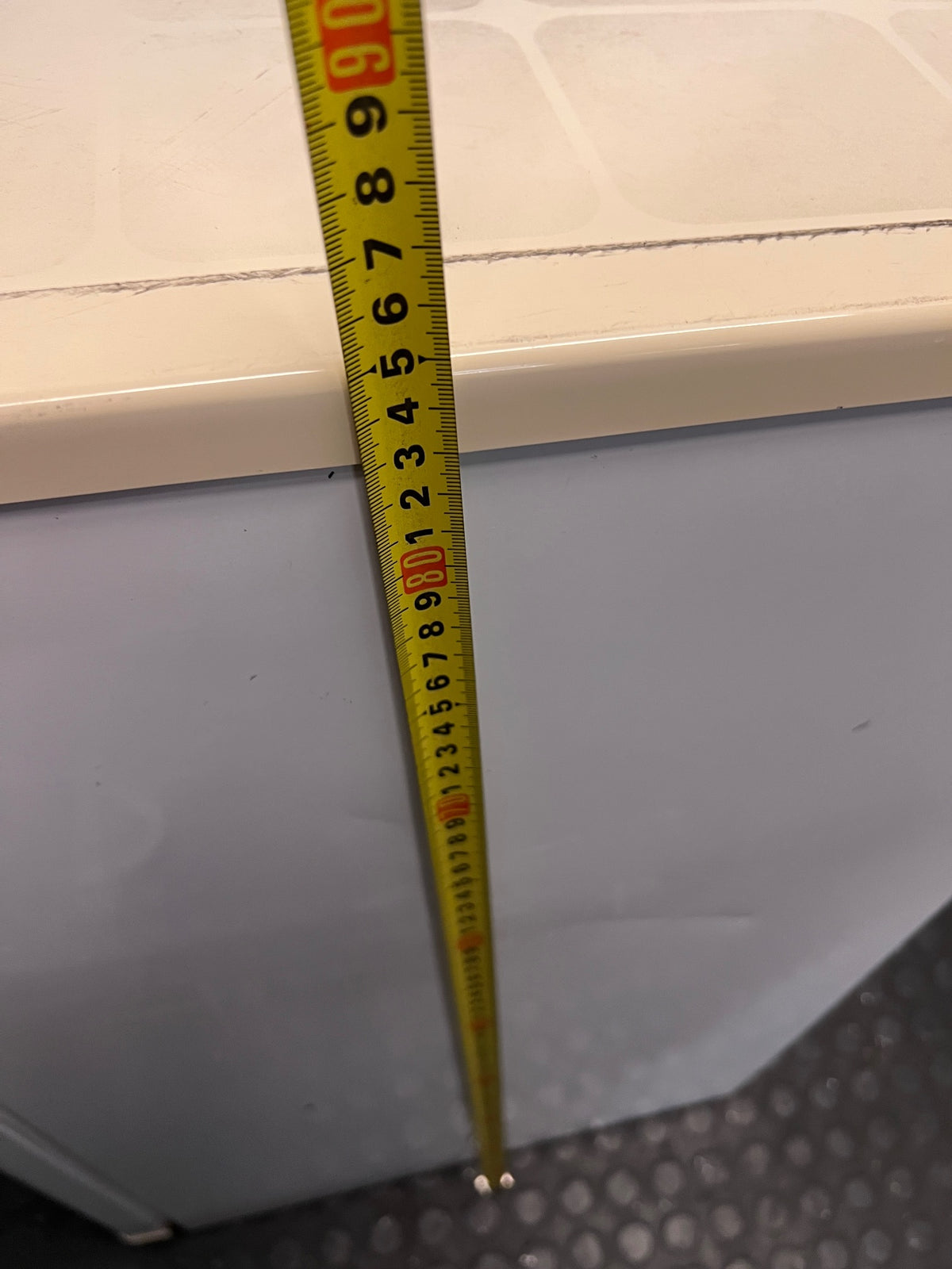 Defy White Bar Fridge with Lock — Good Working Order – height measurement