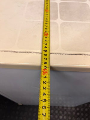 Defy White Bar Fridge with Lock — Good Working Order – width measurement