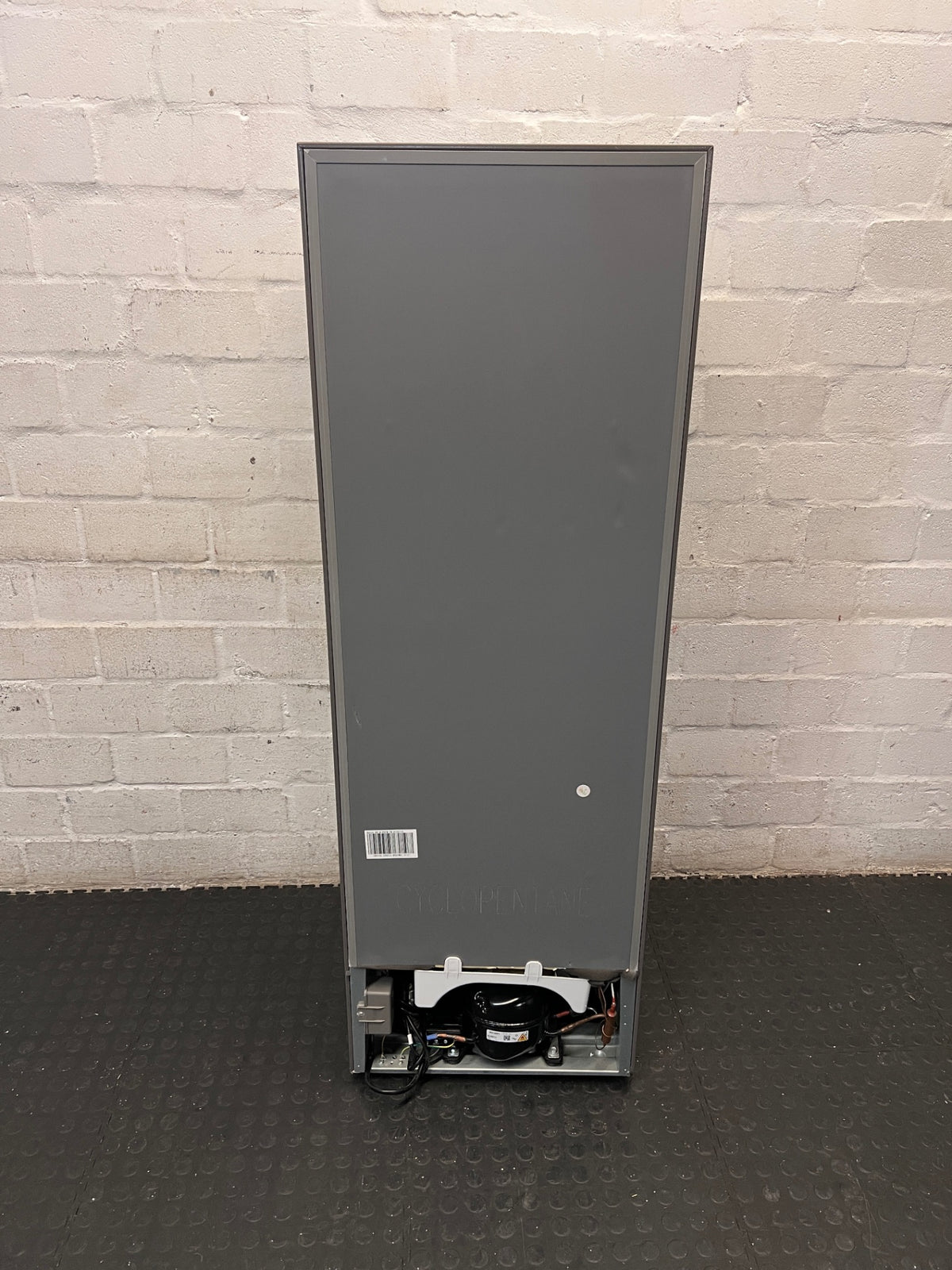 Hisense Silver Top-Freezer Fridge — Good Working Order – back view