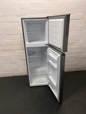 Hisense Silver Top-Freezer Fridge — Good Working Order – side view