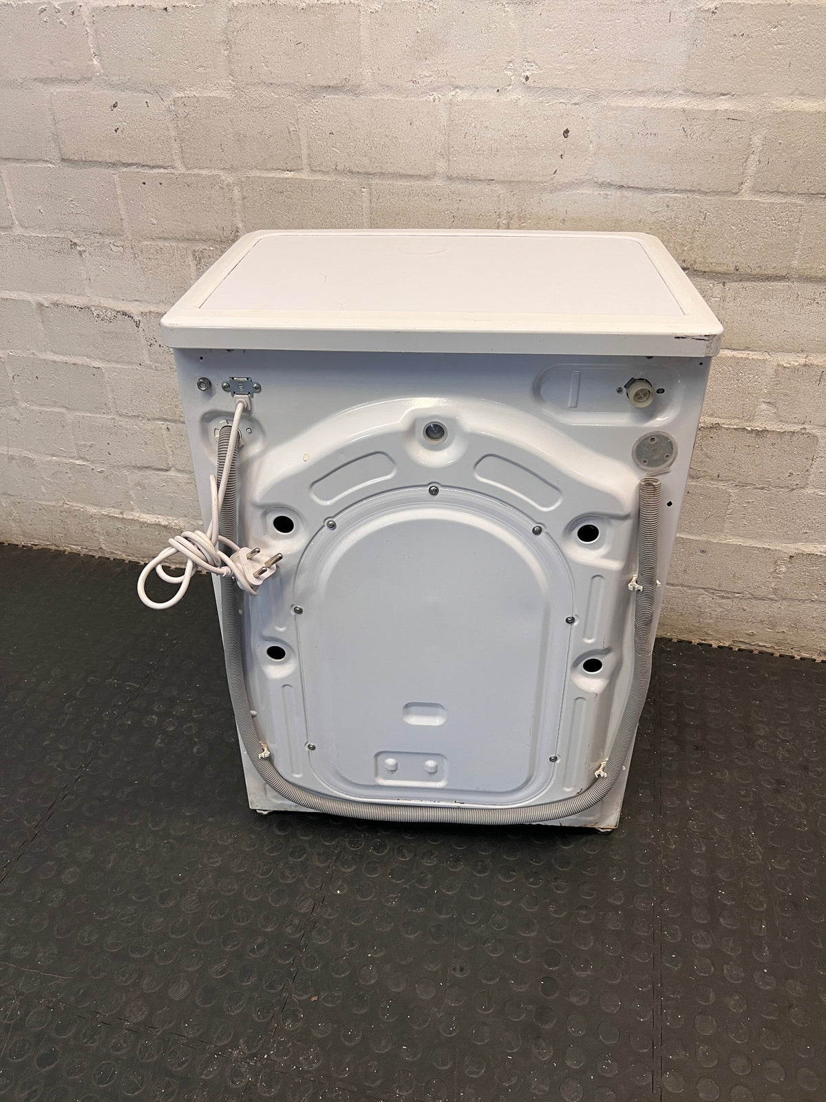 Defy 6kg White Front Loader Washing Machine — Door Hard to Close and Missing Drain Cover – back view