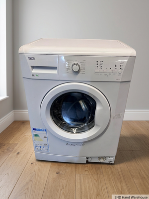 Defy 6kg White Front Loader Washing Machine — Door Hard to Close and Missing Drain Cover – styled product image