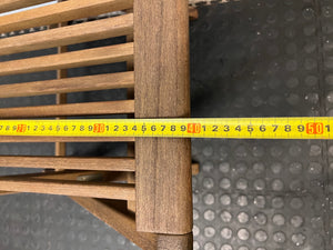 Wooden Slatted Folding Dining Chair — Fair Condition – depth measurement