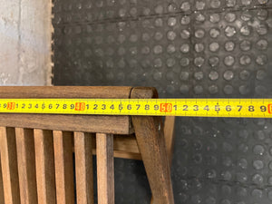Wooden Slatted Folding Dining Chair — Fair Condition – width measurement