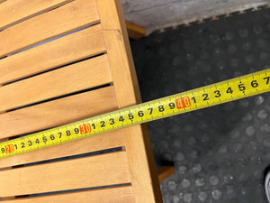 Light Oak Finished Wooden Folding Chair — Good Working Order – depth measurement