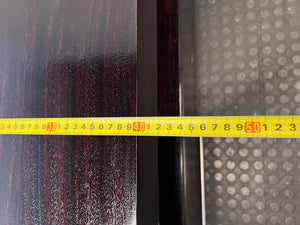 Dark Wood Low-Profile TV Unit with Two Drawers – depth measurement