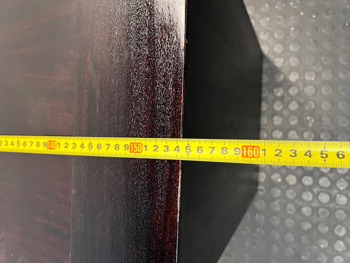 Dark Wood Low-Profile TV Unit with Two Drawers – width measurement