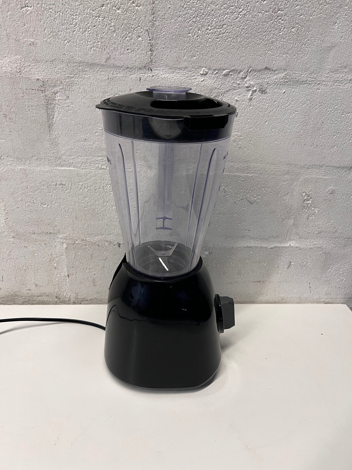 Ottimo Black and Clear Plastic Jug Blender — Good Working Order – back view