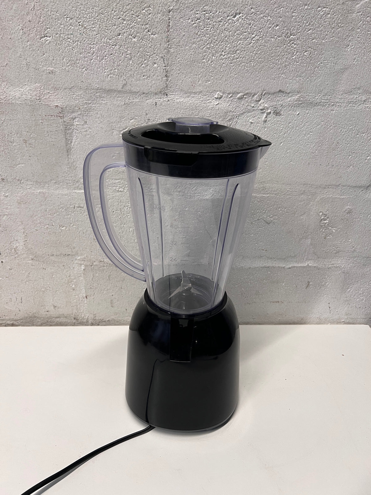 Ottimo Black and Clear Plastic Jug Blender — Good Working Order – top view