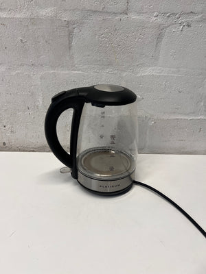 Platinum 1.7L Glass and Black Electric Kettle — Internal Limescale Build-up – condition detail