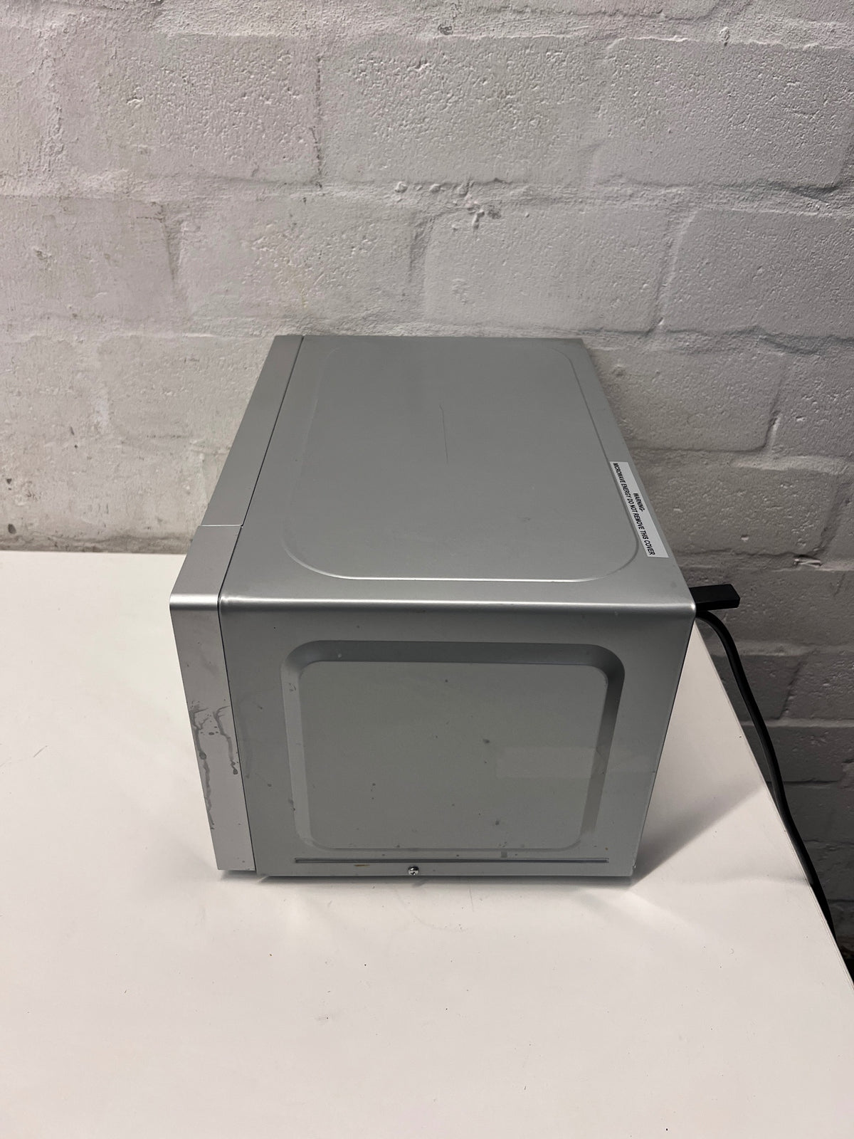 Russell Hobbs Silver Mirror-Finish Microwave – back view