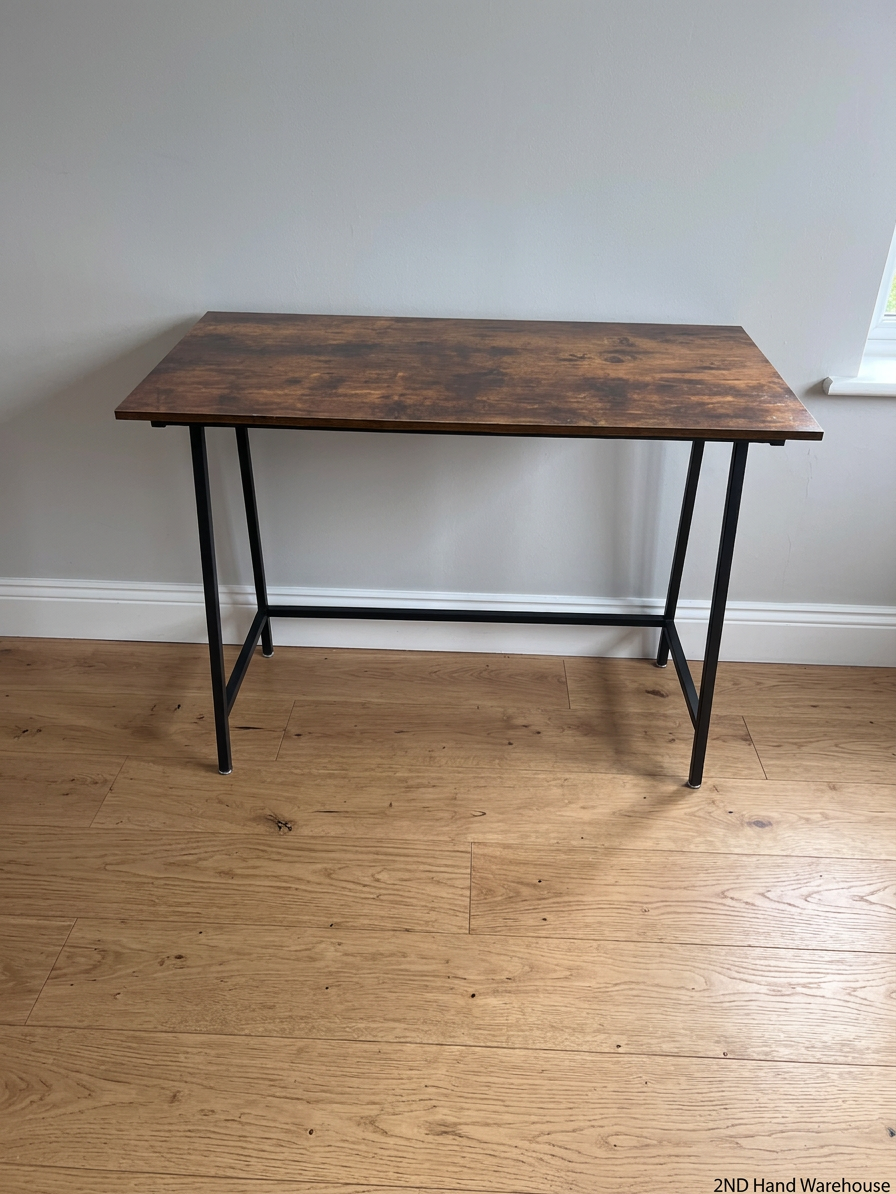 Industrial Style Office Desk with Wood-Look Top – styled product image