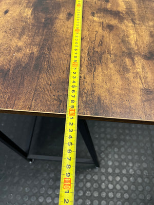 Industrial Style Office Desk with Wood-Look Top – width measurement