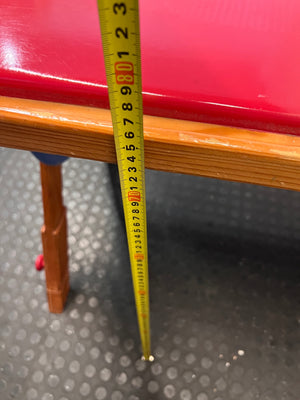 Wooden Child's Desk with Red Top – height measurement