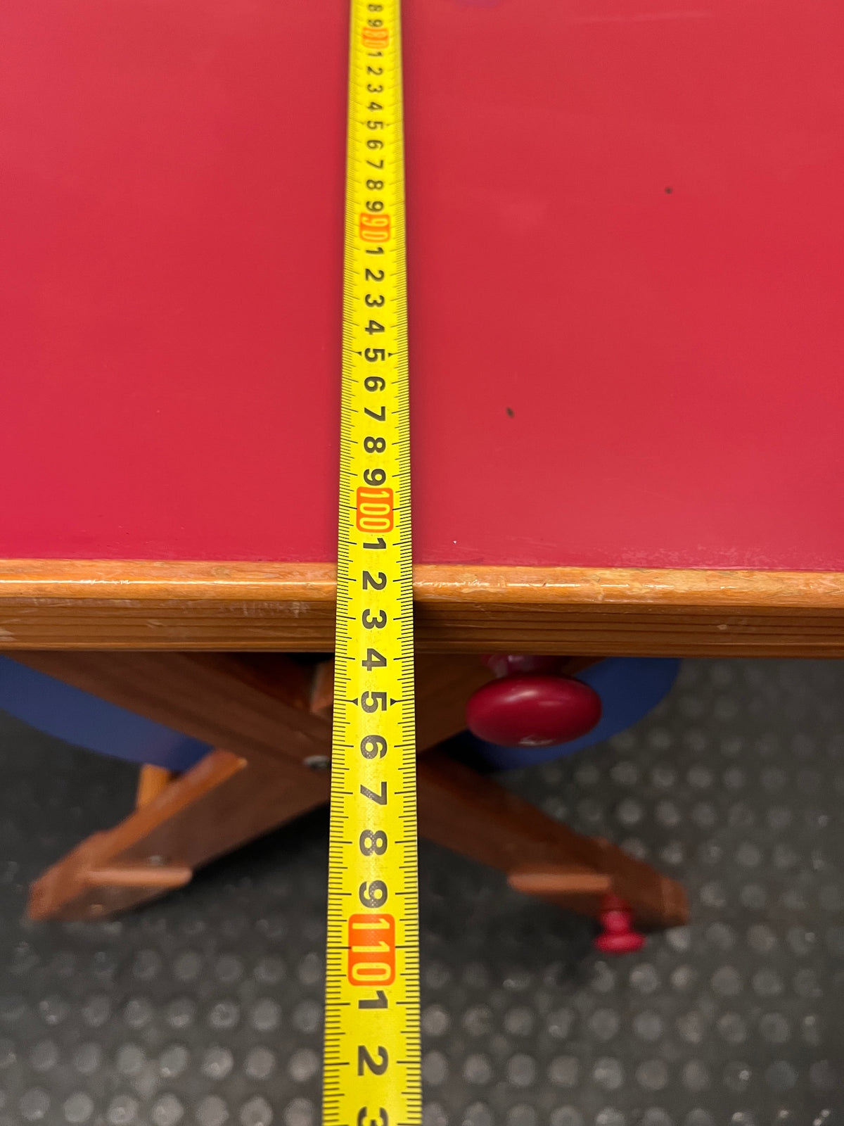Wooden Child's Desk with Red Top – width measurement