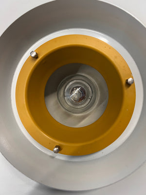 Tiered Gold and Yellow Metallic Pendant Light – top view