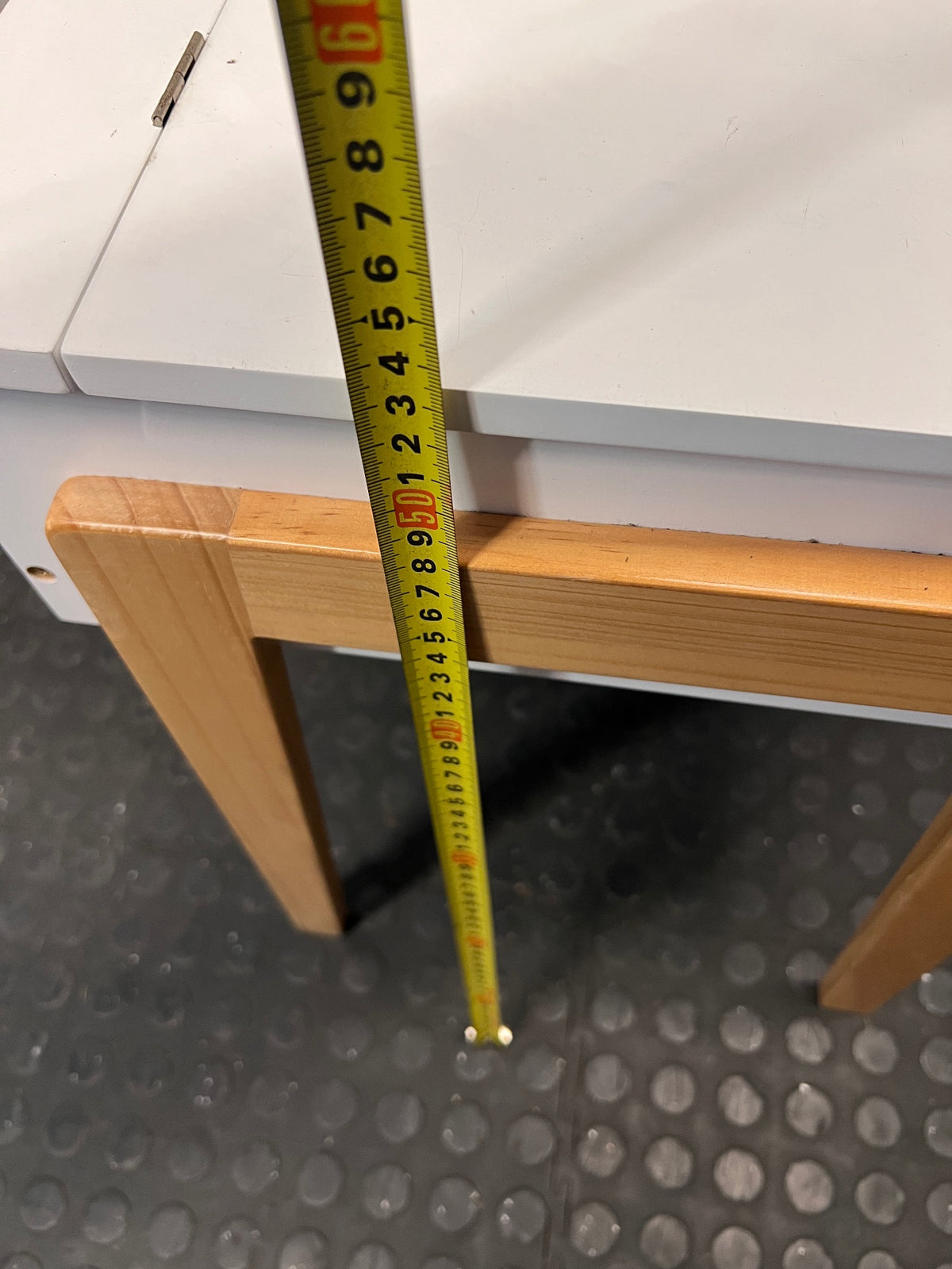 Children's Wooden Flip-Top Desk and Stool Set – height measurement