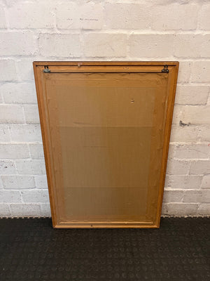 Classic Gold and Wood-Tone Framed Rectangular Mirror – top view
