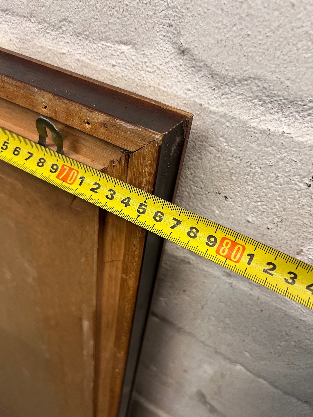 Classic Gold and Wood-Tone Framed Rectangular Mirror – width measurement
