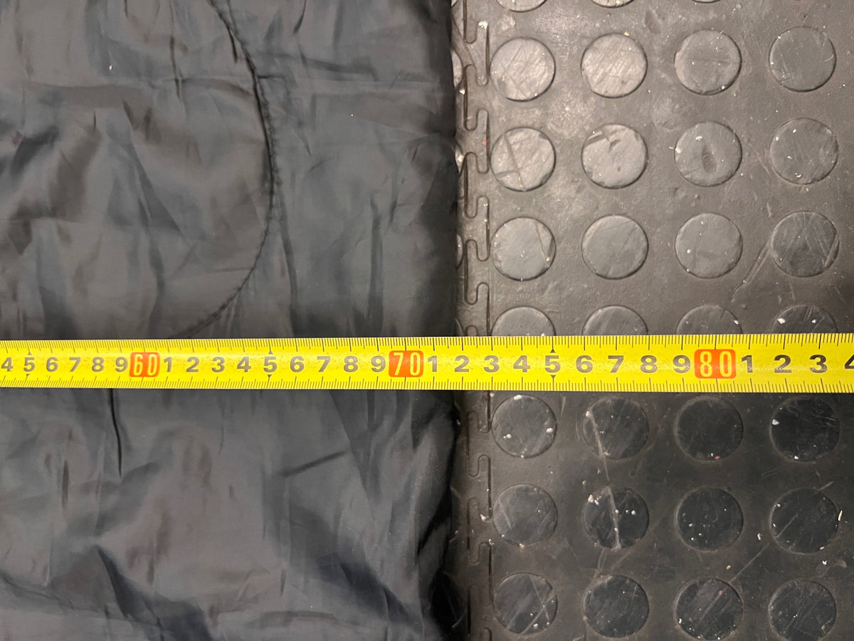 Black Rectangular 200EP Sleeping Bag — Fair Condition With Signs of Wear – height measurement