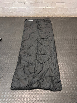 Black Rectangular 200EP Sleeping Bag — Fair Condition With Signs of Wear – main front view