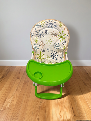 Baby High Chair with Atomic Starburst Pattern Tray — Good Condition – styled product image