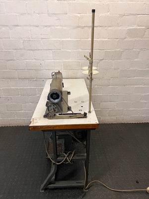 Industrial Sewing Machine on Workstation Table — Good Working Order – condition detail