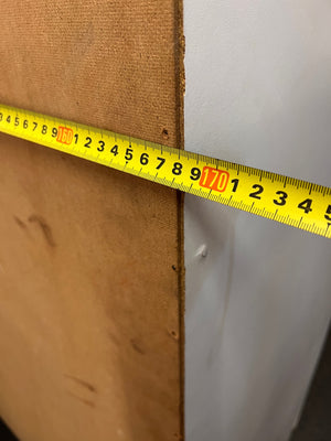 White Three-Door Paneled Wardrobe — Good Working Order – width measurement