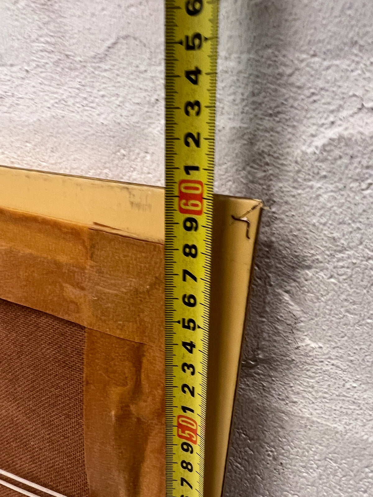 Framed Folk-Style Donkey Cart Painting in Gold Frame – depth measurement