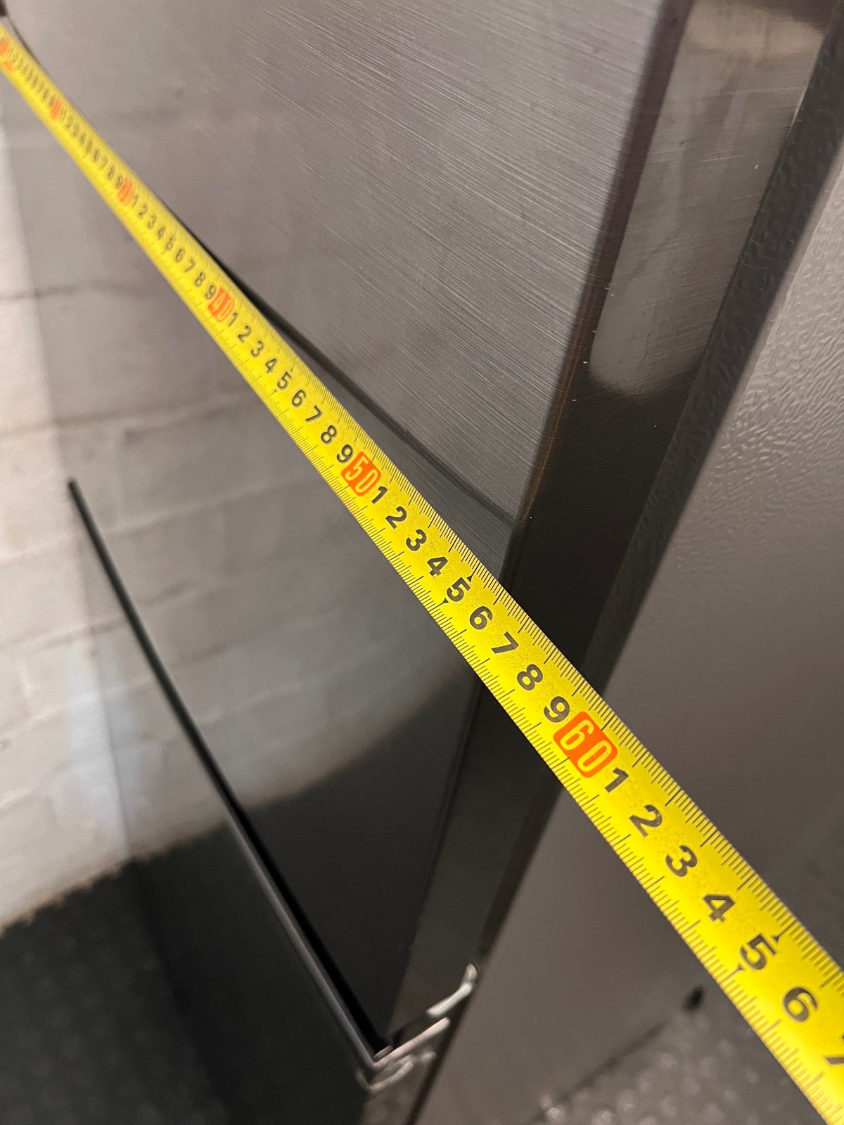 Hisense Silver Fridge-Freezer with Integrated Handles — Good Working Order – depth measurement