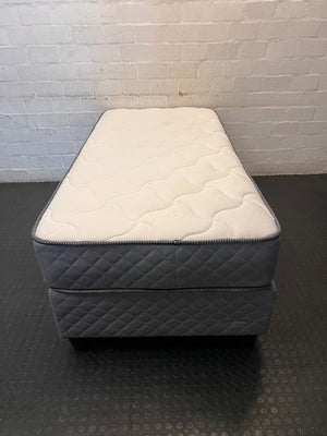 Bed Centre Merlot Orthopaedic Single Base Set — Fair Condition with Visible Wear – back view