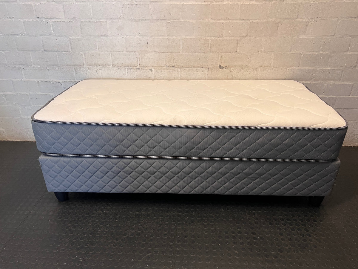 Bed Centre Merlot Orthopaedic Single Base Set — Fair Condition with Visible Wear – condition detail