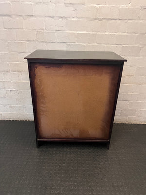 Classic Dark Brown 5-Drawer Sleigh Chest of Drawers — Fair Used Condition – back view