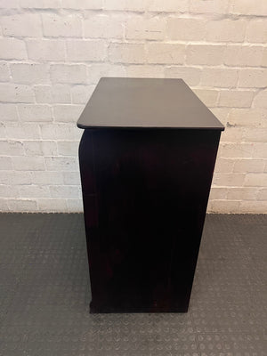 Classic Dark Brown 5-Drawer Sleigh Chest of Drawers — Fair Used Condition – condition detail