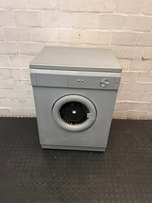 Grey Freestanding Front Loading Tumble Dryer — Drum Does Not Spin; Element and Fan Functional – main front view