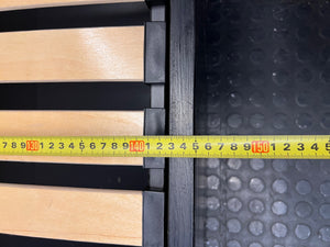 Modern Double Bed Frame with Padded Headboard — Good Working Order – depth measurement