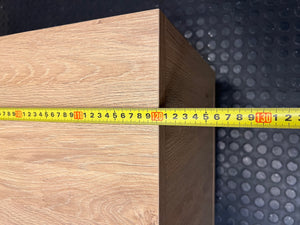 Oak Finish TV Unit with Grey Drawers — Great Condition Oak TV Unit – width measurement