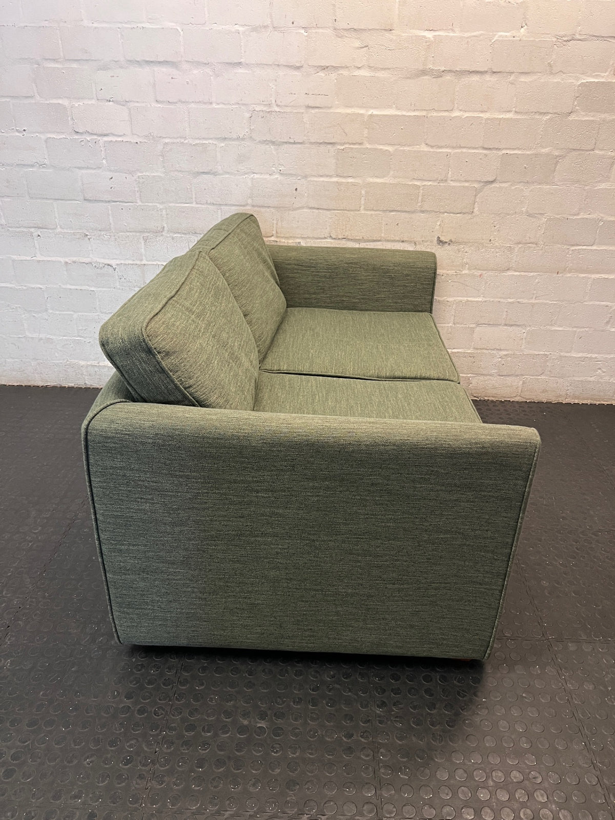 Nest Homes Green Fabric Sleeper Couch — Minimal Wear and Tear – top view