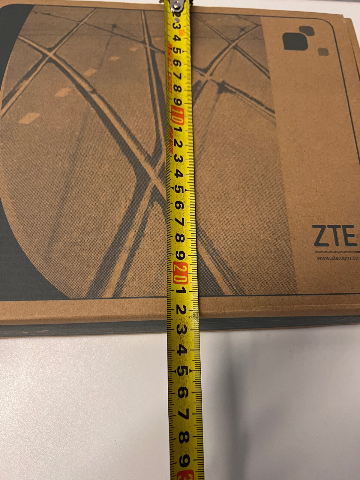 ZTE White WiFi 6 Router with Power Adapter — Good Working Order – width measurement